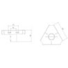 Integratech Support pour poteau 60mm pour 3 projecteur Evolve