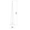 Integratech Piquet pour projecteur Evolve 25cm