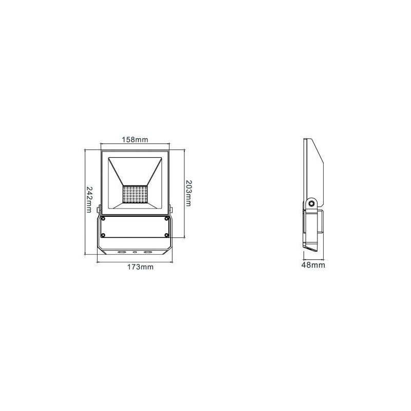 Integratech LED floodlight QT 50W PIR Wandlampe