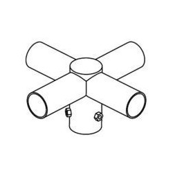 Integratech Streetlight adaptateur 4x 60mm dark grey RAL9022
