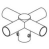 Integratech Streetlight adaptateur 4x 60mm dark grey RAL9022