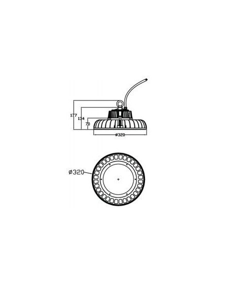 Integratech Cloche PHB 150W IP65 réglable 1-10V