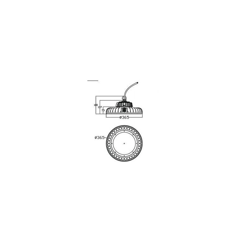 Integratech Cloche PHB 200W IP65 réglable 1-10V
