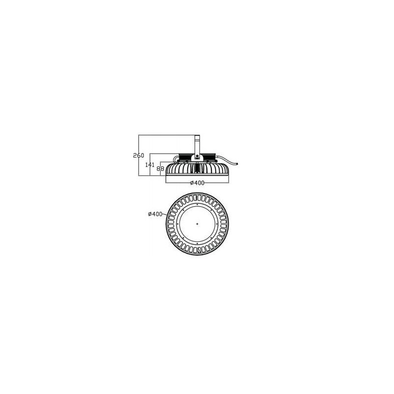 Integratech Klokarmatuur PHB 240W IP65 dimbaar 1-10V Deckenlampe