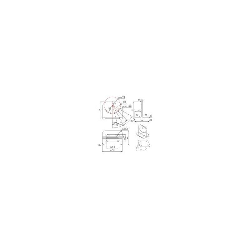 Integratech Set richtbare montagebeugels 60x100mm UBOAT
