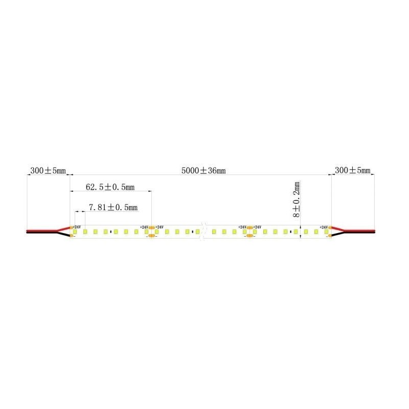 Integratech bande LED 128LED/m SMD2835 24V IP67 5m