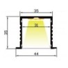 Integratech Profil RPL3535 2m plexi mat accessoires inclus