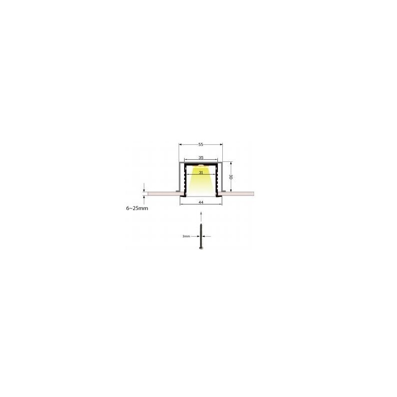 Integratech Inbouwbeugel profiel RPL3535