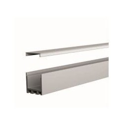 Integratech Profile SL Flat 25x25 alu 2m milky cover incl. acc