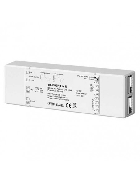 Integratech Controller mono-color TRIAC/1-10V/DALI/Push 1x20A