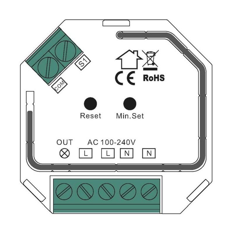 Integratech DALI rotary dimmer with power supply