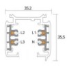 Integratech Universele 3 fase rail dim 7p 1m