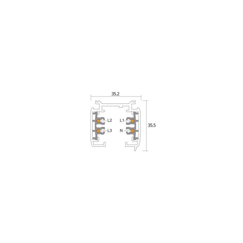 Integratech Universele 3 fase rail dim 7p 2m