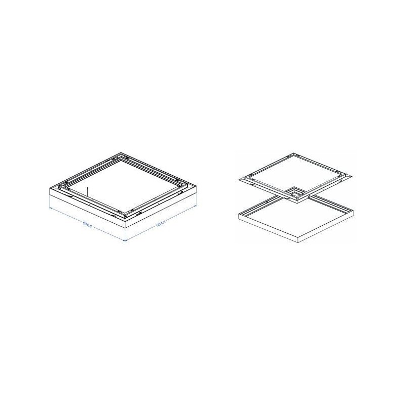 Integratech Opbouwframe LEDpaneel 60x60