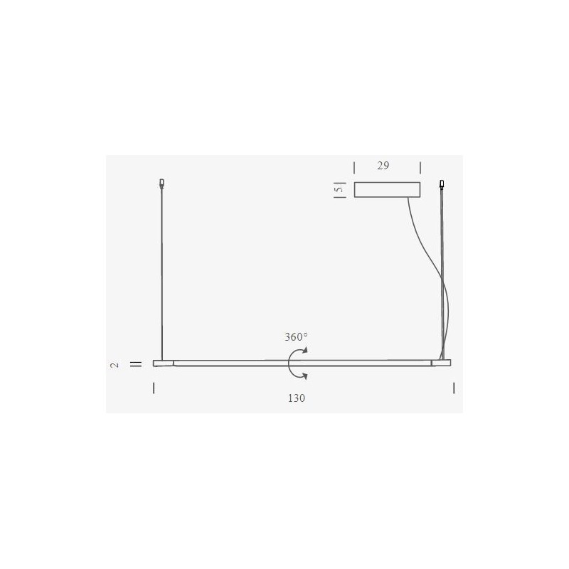 Nemo Linescapes horizontal 130 Lampe suspendue