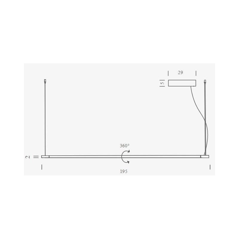 Nemo Linescapes horizontal 200 Lampe suspendue