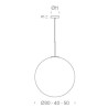 Nemo Asteroide 50 bianco Lampe a suspension