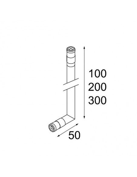 Modular Definitif stick 30cm GE Applique / Plafonnier