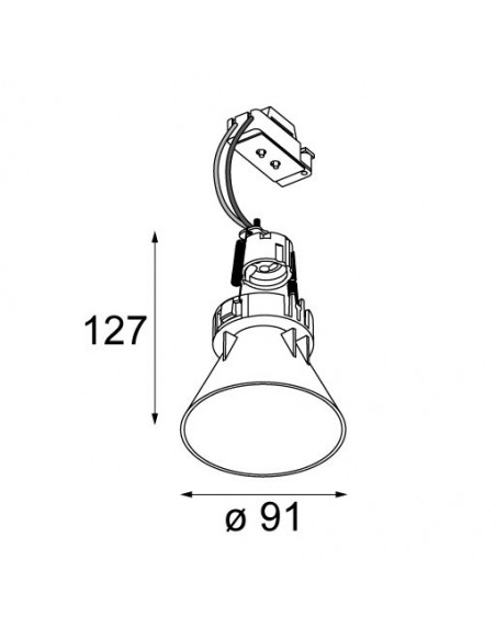 Modular Lighting Tetrix Cone 90 GU10 for LED Einbaustrahler