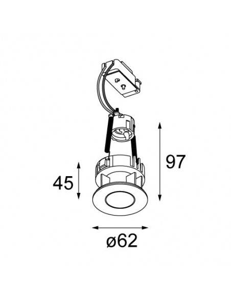 Modular Tetrix Pinhole 62 GU10 for LED