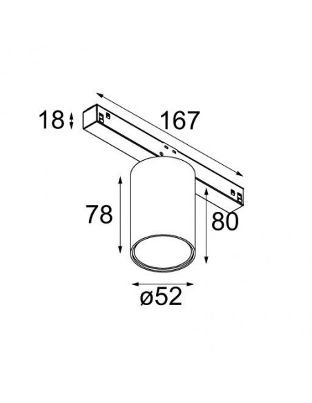 Modular Smart surface tubed 48 track 48V 1x LED GI