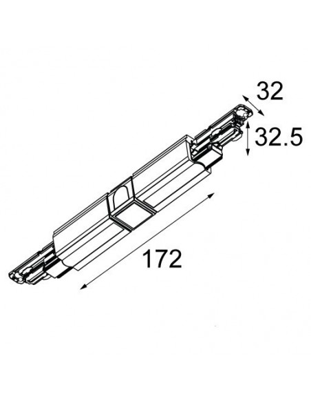 Modular Track connector surface 180° dali