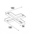 Modular Track recessed coverplate 90° dali