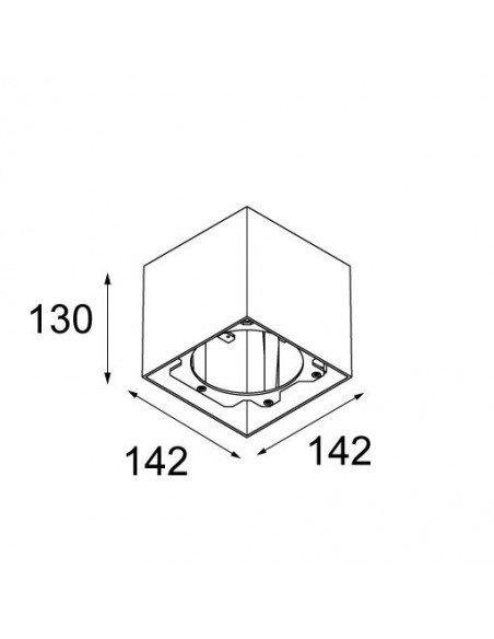 Modular Smart surface box 115 1x LED GE Ceiling lamp