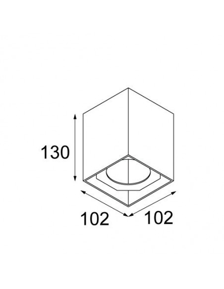 Modular Smart surface box 82 1x LED GE Ceiling lamp