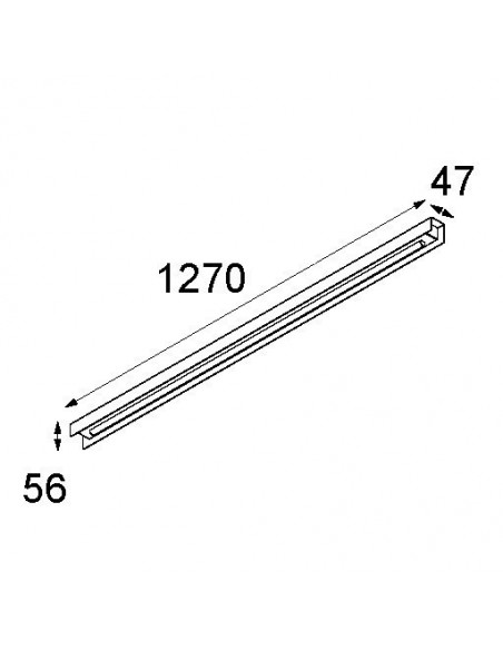 Modular United asy (1274mm) 1x LED GI Applique / Plafonnier
