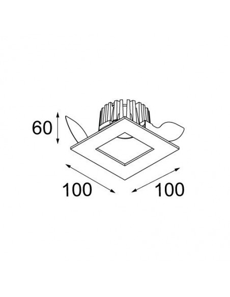 Modular Slide IP55 LED GE Recessed lamp