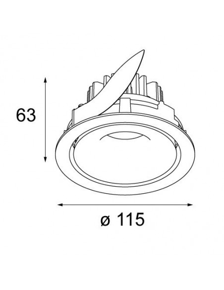 Modular Smart cake 115 adjustable LED GE Lumière encastrée