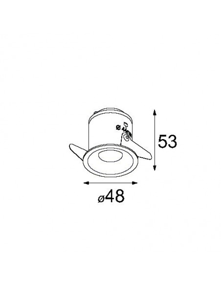 Modular Smart cake 48 IP55 LED GE Recessed lamp