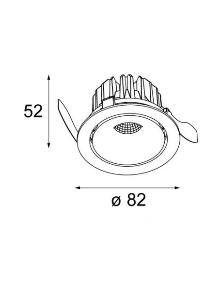 Modular Smart cake 82 adjustable LED GE Lumière encastrée