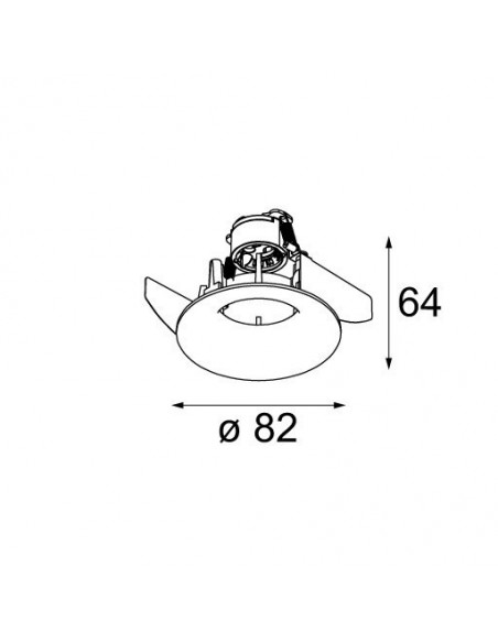 Modular Smart cake 82 GU10 GE for tube/box Recessed lamp