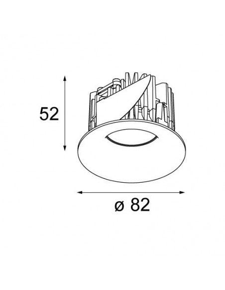 Modular Smart cake 82 IP55 LED warm dim GE Lumière encastrée