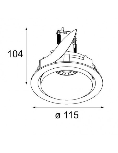 Modular Smart kup 115 adjustable GU10 Recessed lamp