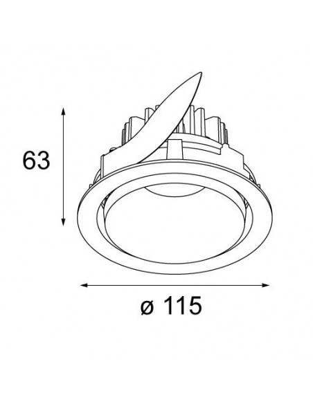 Modular Smart kup 115 adjustable LED warm dim GE Recessed lamp