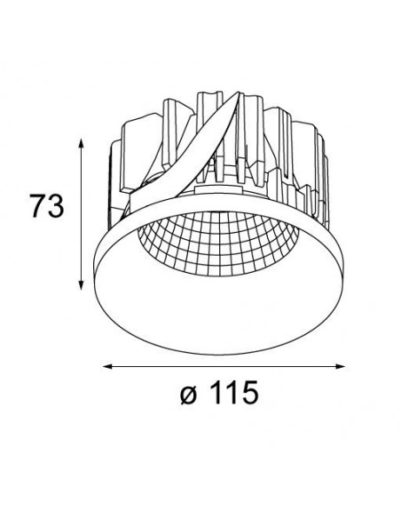 Modular Smart kup 115 LED GE Recessed lamp