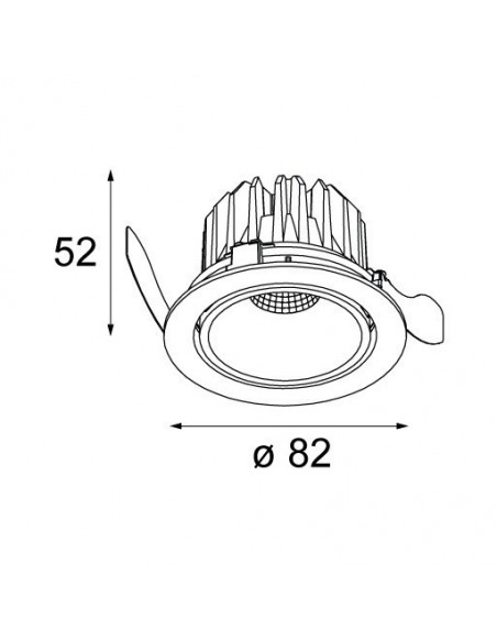 Modular Smart lotis 82 adjustable LED GE Lumière encastrée