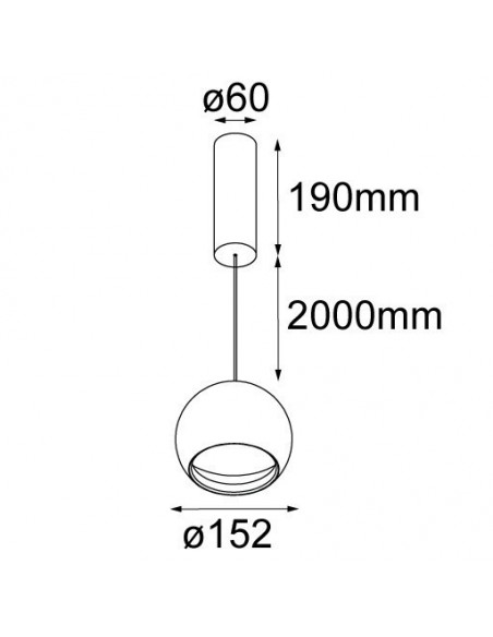 Modular Smart ball suspension 115 GI Suspension lamp