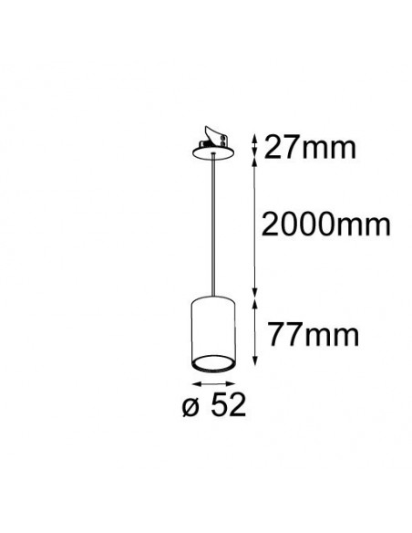 Modular Smart tubed suspension 48 1x LED GE Lampe de suspension