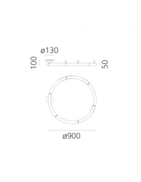 Artemide Alphabet Of Light Circular Ø90 SEMI-RECESSED Applique