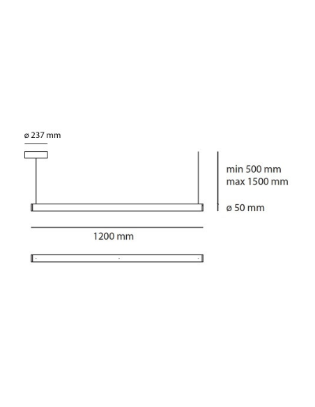 Artemide Alphabet Of Light Linear 120 lampe à Suspension