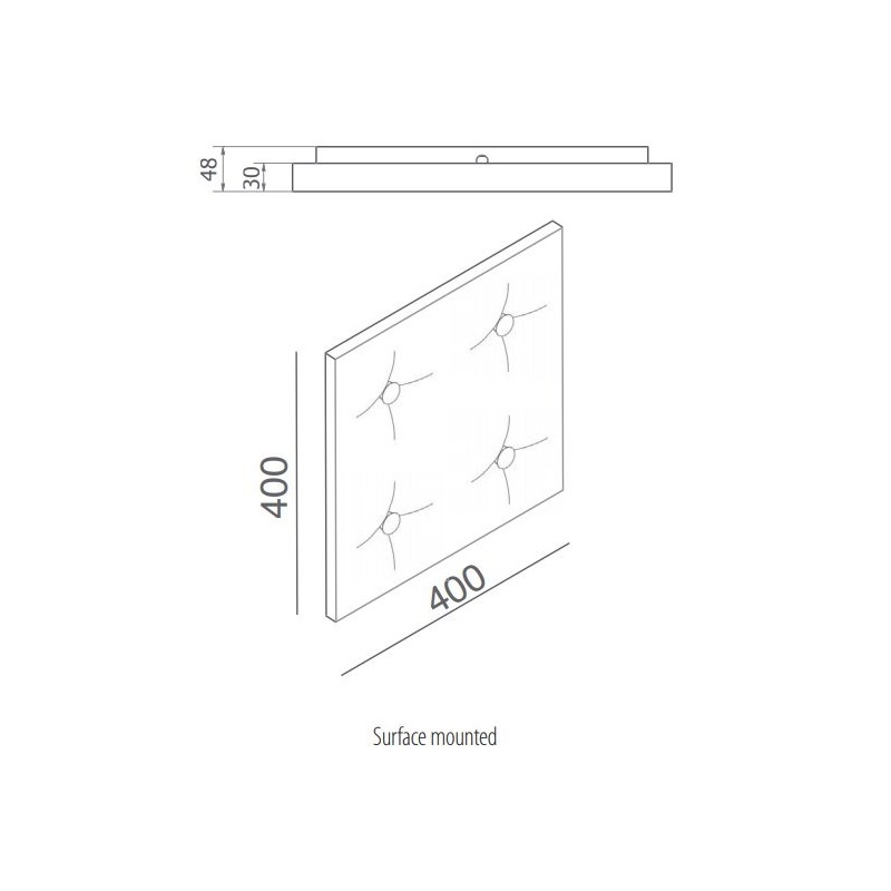 BRICK IN THE WALL Button 2x2 Surface LED DIM REMOTE DRIVER
