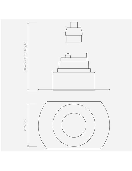 Astro Trimless Round Fixed spot encastré