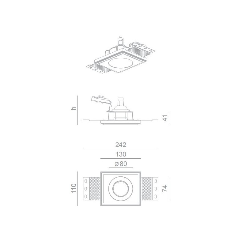 BRICK IN THE WALL Pixo 50 IP54 Outdoor LED WARMDIM