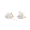SELETTI MELTDOWN Teekanne 2 x Kaffeetasse 2x Untertasse 2x Löffel