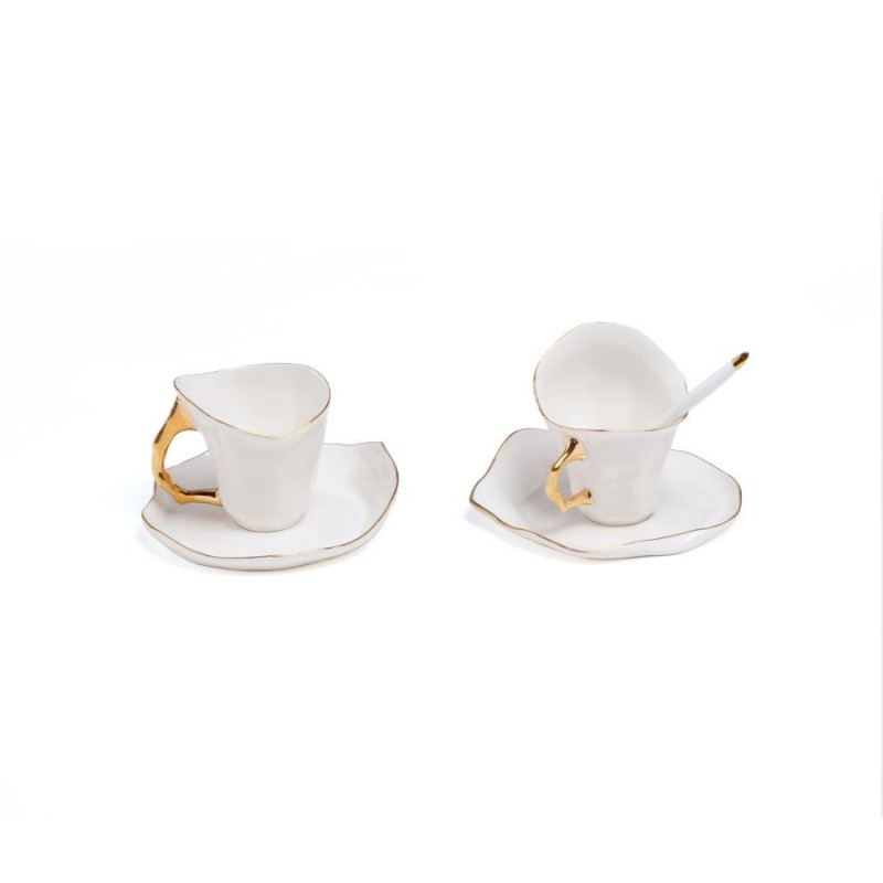 SELETTI MELTDOWN Teekanne 2 x Kaffeetasse 2x Untertasse 2x Löffel