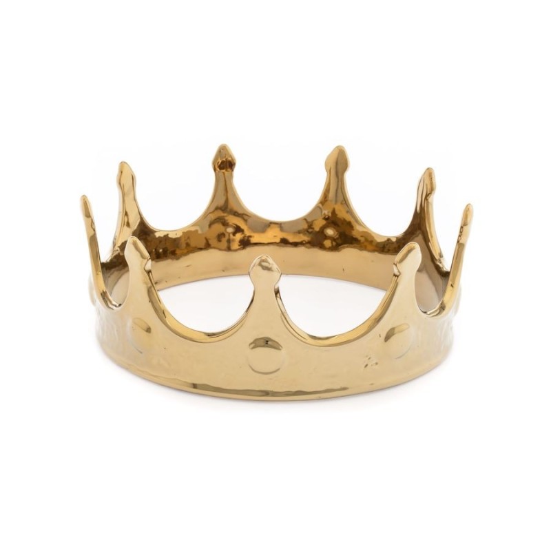 SELETTI MEMORABILIA WHITE AND GOLD ø 18,5 cm - My crown